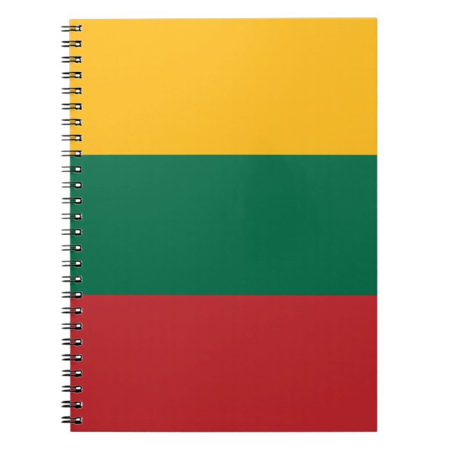 Caderno Espiral Notebook com bandeira da Lituânia (Frente)