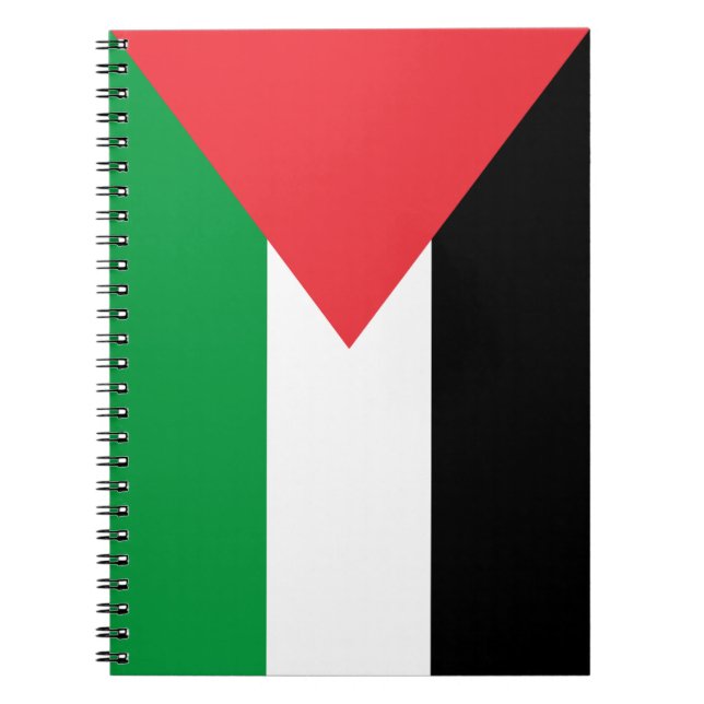Caderno Espiral Notebook com bandeira da Palestina (Frente)