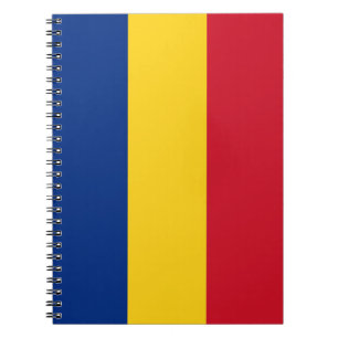 Caderno Espiral Notebook com bandeira da Romênia