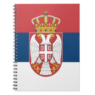 Caderno Espiral Notebook com bandeira da Sérvia