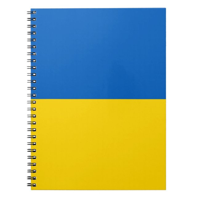 Caderno Espiral Notebook com bandeira da Ucrânia (Frente)