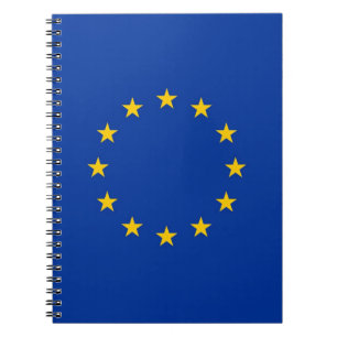 Caderno Espiral Notebook com bandeira da União Europeia