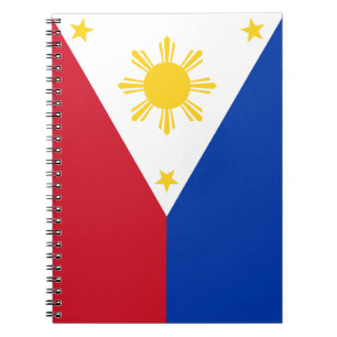 Caderno Espiral Notebook com bandeira das Filipinas