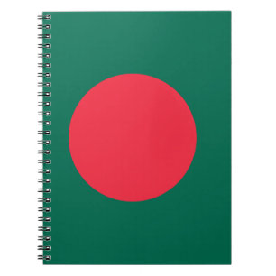 Caderno Espiral Notebook com bandeira de Bangladesh