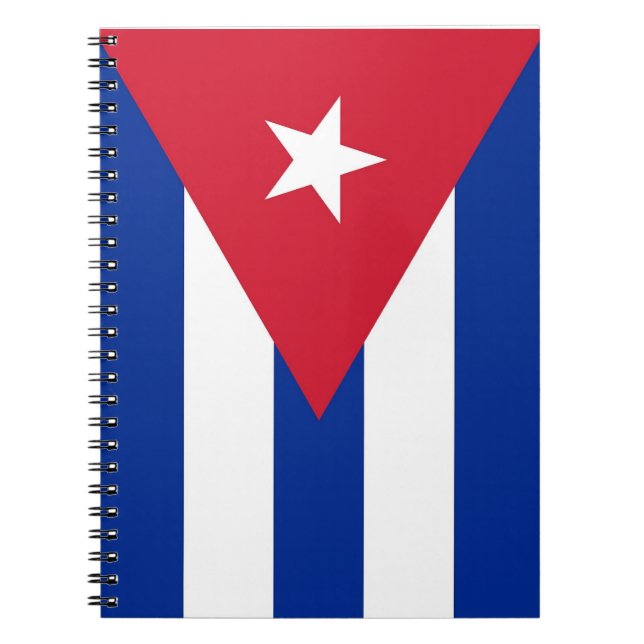 Caderno Espiral Notebook com bandeira de Cuba (Frente)