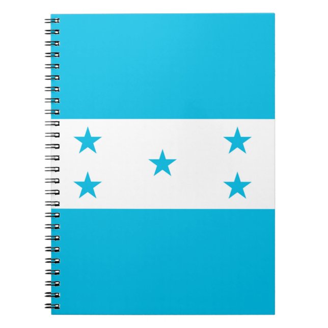 Caderno Espiral Notebook com bandeira de Honduras (Frente)