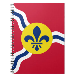 Caderno Espiral Notebook com bandeira de Rua. Louis, Missouri