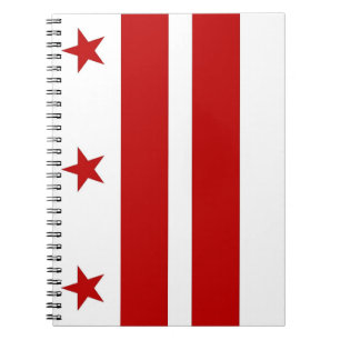 Caderno Espiral Notebook com bandeira de Washington DC