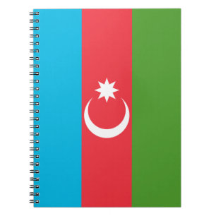 Caderno Espiral Notebook com bandeira do Azerbaijão