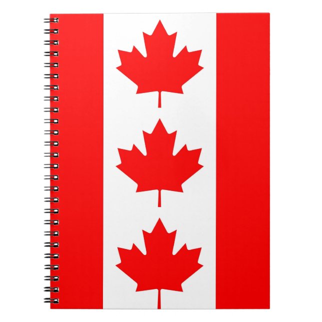 Caderno Espiral Notebook com bandeira do Canadá (Frente)