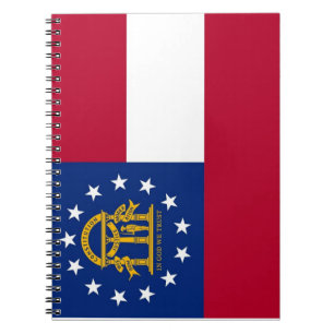 Caderno Espiral Notebook com bandeira do Estado da Geórgia