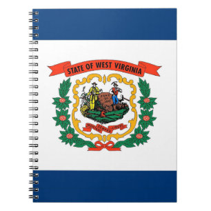 Caderno Espiral Notebook com bandeira do Estado da Virgínia Ociden