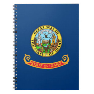 Caderno Espiral Notebook com bandeira do Estado de Idaho