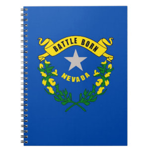 Caderno Espiral Notebook com bandeira do Estado de Nevada