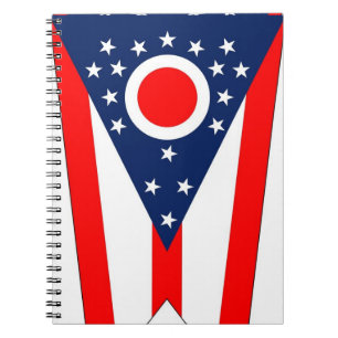 Caderno Espiral Notebook com bandeira do Estado de Ohio
