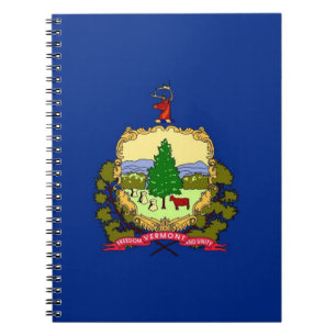 Caderno Espiral Notebook com bandeira do Estado de Vermont