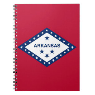Caderno Espiral Notebook com bandeira do Estado do Arkansas