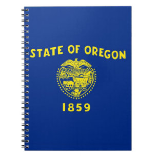 Caderno Espiral Notebook com bandeira do Estado do Oregon