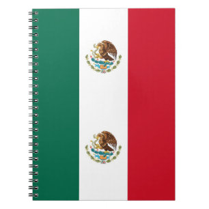 Caderno Espiral Notebook com bandeira do México