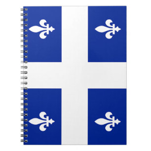 Caderno Espiral Notebook com bandeira do Quebec