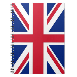 Caderno Espiral Notebook com bandeira do Reino Unido