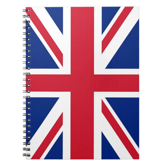 Caderno Espiral Notebook com bandeira do Reino Unido (Frente)