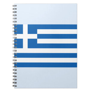 Caderno Espiral Notebook com bandeira grega