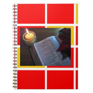Caderno Espiral Notebook com bíblia e Vela (80 Páginas B&W)