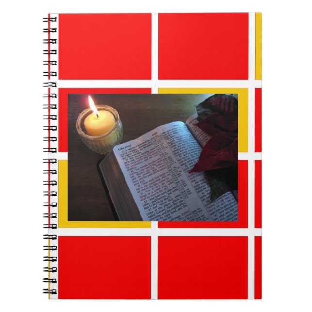 Caderno Espiral Notebook com bíblia e Vela (80 Páginas B&W) (Frente)