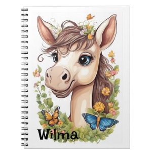 Caderno Espiral Notebook com Cabeça de Cavalo Cugado Personalizado