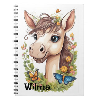 Caderno Espiral Notebook com Cabeça de Cavalo Cugado Personalizado