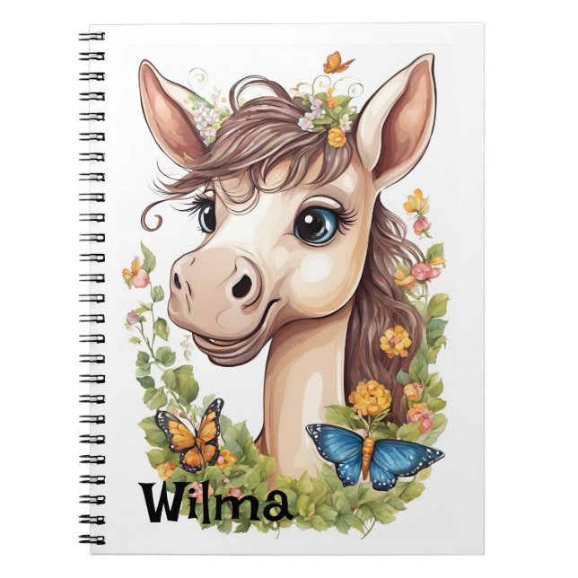 Caderno Espiral Notebook com Cabeça de Cavalo Cugado Personalizado (Frente)