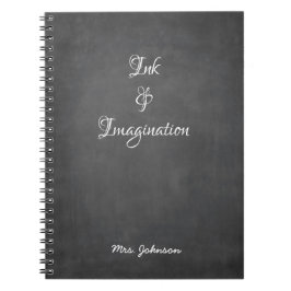 Caderno Espiral Notebook com Cinza de tinta e imaginação