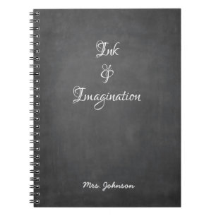 Caderno Espiral Notebook com Cinza de tinta e imaginação