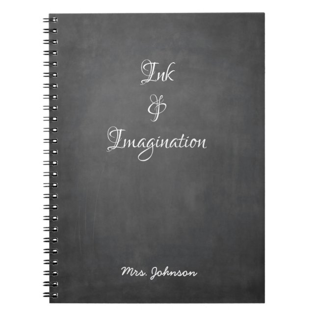 Caderno Espiral Notebook com Cinza de tinta e imaginação (Frente)