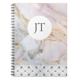 Caderno Espiral Notebook com Cinza Dourada personalizado
