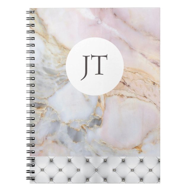Caderno Espiral Notebook com Cinza Dourada personalizado (Frente)