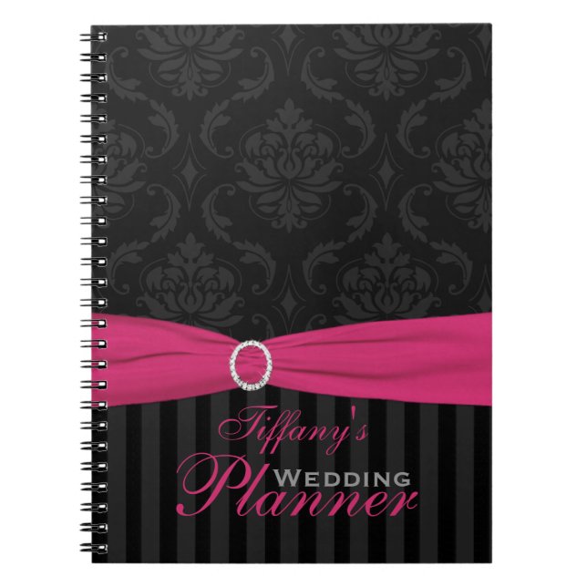 Caderno Espiral Notebook com Cinza rosa, preto, com risca (Frente)