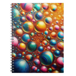 Caderno Espiral Notebook com Cobrir de bolhas coloridas
