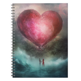 Caderno Espiral Notebook com coração de simplicidade