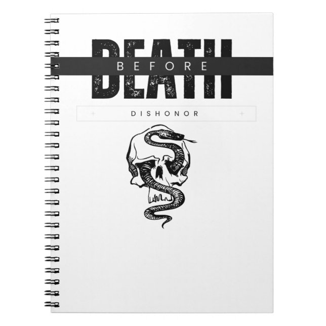 Caderno Espiral Notebook com coração detido por arame farpado (Frente)