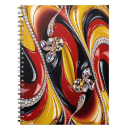 Caderno Espiral Notebook com cores belgas Design abstrato