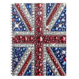 Caderno Espiral Notebook com cores britânicas Design abstrato