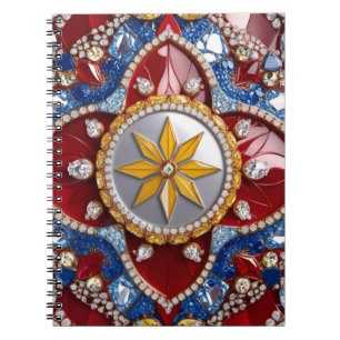 Caderno Espiral Notebook com cores colombianas Design abstrato