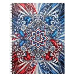 Caderno Espiral Notebook com cores francesas Design abstrato