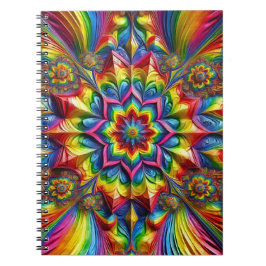 Caderno Espiral Notebook com cores LGBTQ Design abstrato