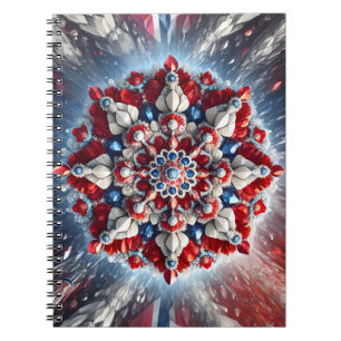 Caderno Espiral Notebook com cores norueguesas Design abstrato