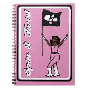 Caderno Espiral Notebook com Dançarino de Sinalizador Rosa