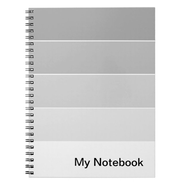 Caderno Espiral Notebook com Design de gradiente personalizável (Frente)