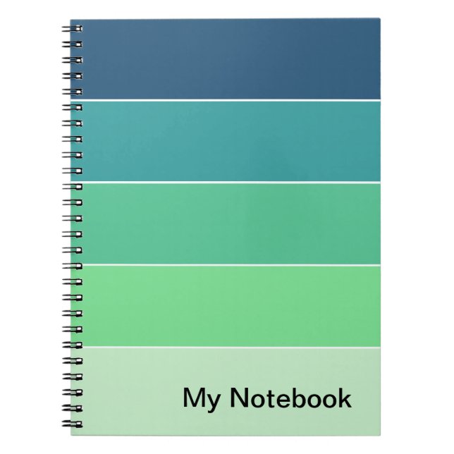 Caderno Espiral Notebook com Design de gradiente personalizável (Frente)